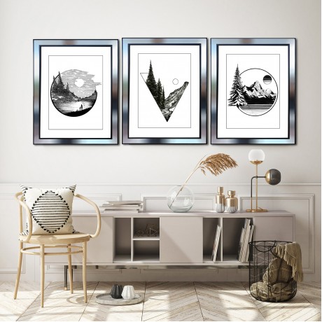 Ayna Çerçeveli Canvas Tablo